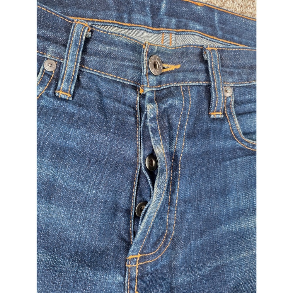 3sixteen Slim Tapered Mens Selvedge Denim Jeans Blue Button Fly 30x32 ST-101X - Picture 6 of 14